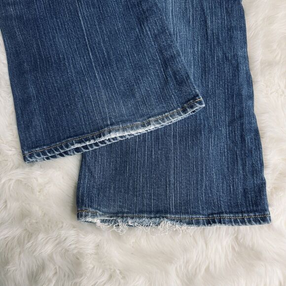 Gap Original Flare Jeans 8 (29 x 31.5) Blue Mid Rise Denim Stretch Womens Vtg - Picture 7 of 9